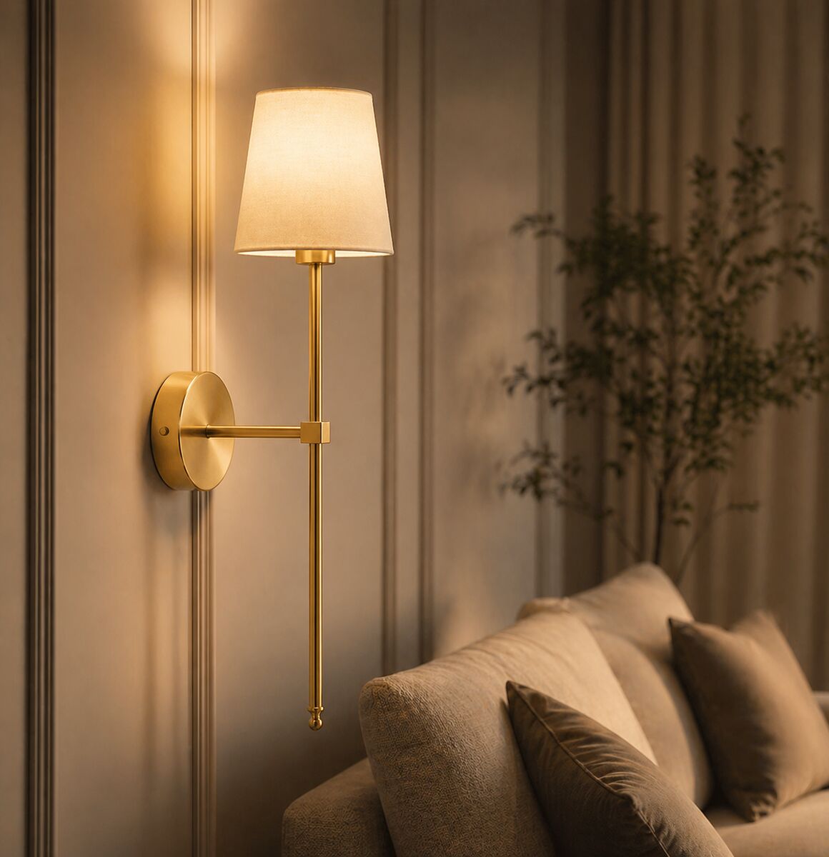 Goldén | Dimbar Vegglampe i Slank Design