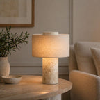 Petra | Portabel Bordlampe i Naturlig Marmor