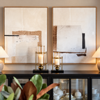 Lysholdere i glass & gull – 2-pakning