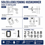 Vindahls Husnummer | Opplyste & Solcelledrevne