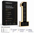 Vindahls Husnummer | Opplyste & Solcelledrevne