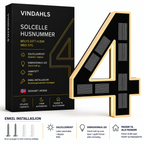 Vindahls Husnummer | Opplyste & Solcelledrevne