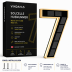 Vindahls Husnummer | Opplyste & Solcelledrevne