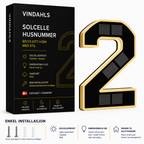 Vindahls Husnummer | Opplyste & Solcelledrevne